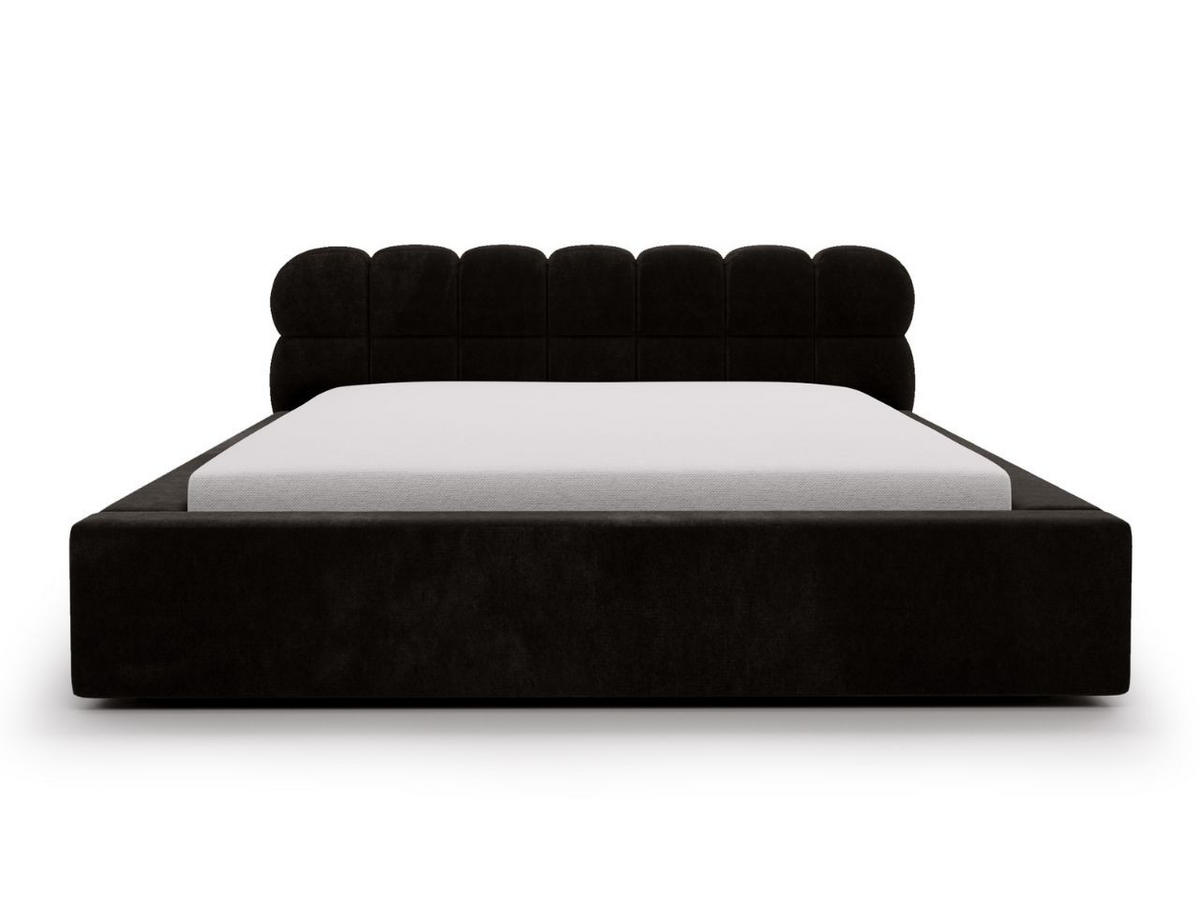 POLSTERBETT Plaza 180x200 Schwarz - Schwarz/Naturfarben, Holz/Kunststoff (180/200cm) - Graingold