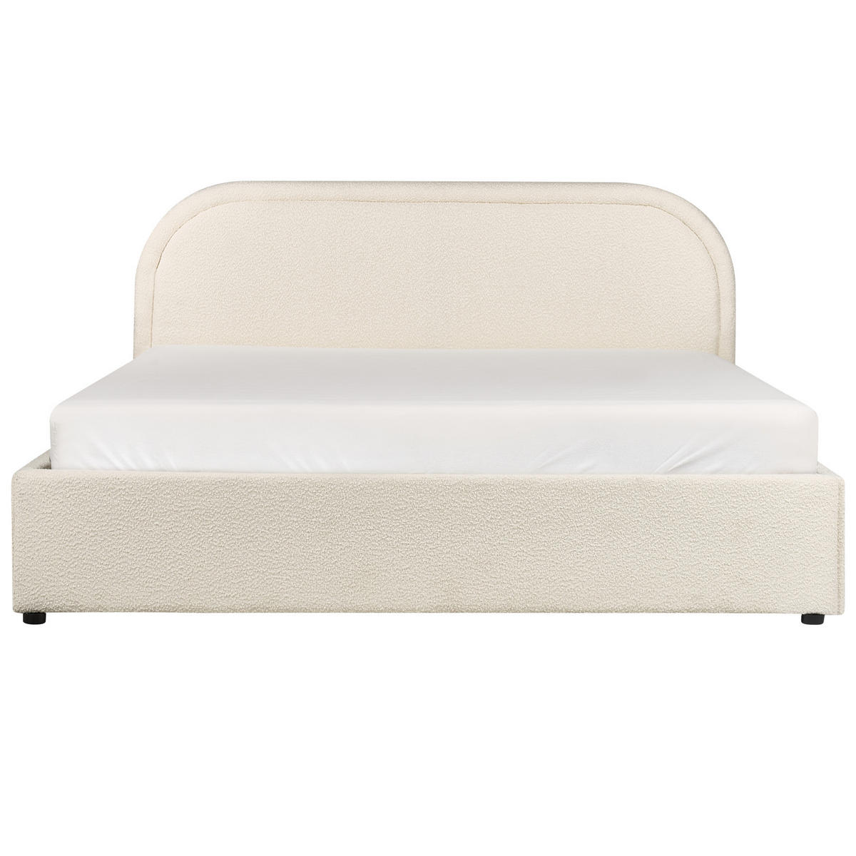 POLSTERBETT 160/200 cm Beige Quillien - Beige, Textil (160/200cm) - Beliani