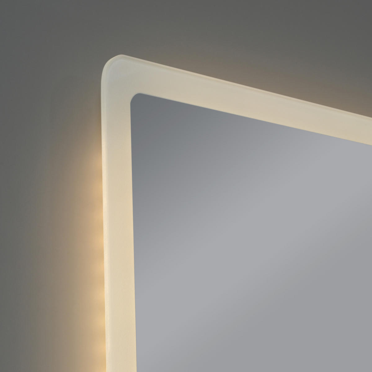 BADEZIMMERSPIEGEL Racale - Weiß, Glas/Metall (100/70/3cm) - pro.tec