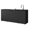 SIDEBOARD Vera 150 - Graphitfarben, Holzwerkstoff (150/66/40cm) - MIRJAN24