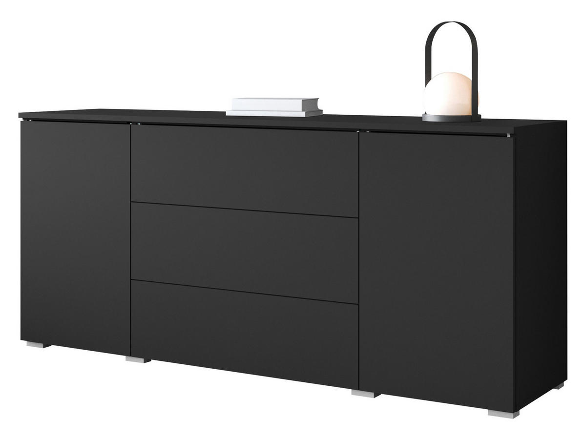 SIDEBOARD Vera 150 - Graphitfarben, Holzwerkstoff (150/66/40cm) - MIRJAN24