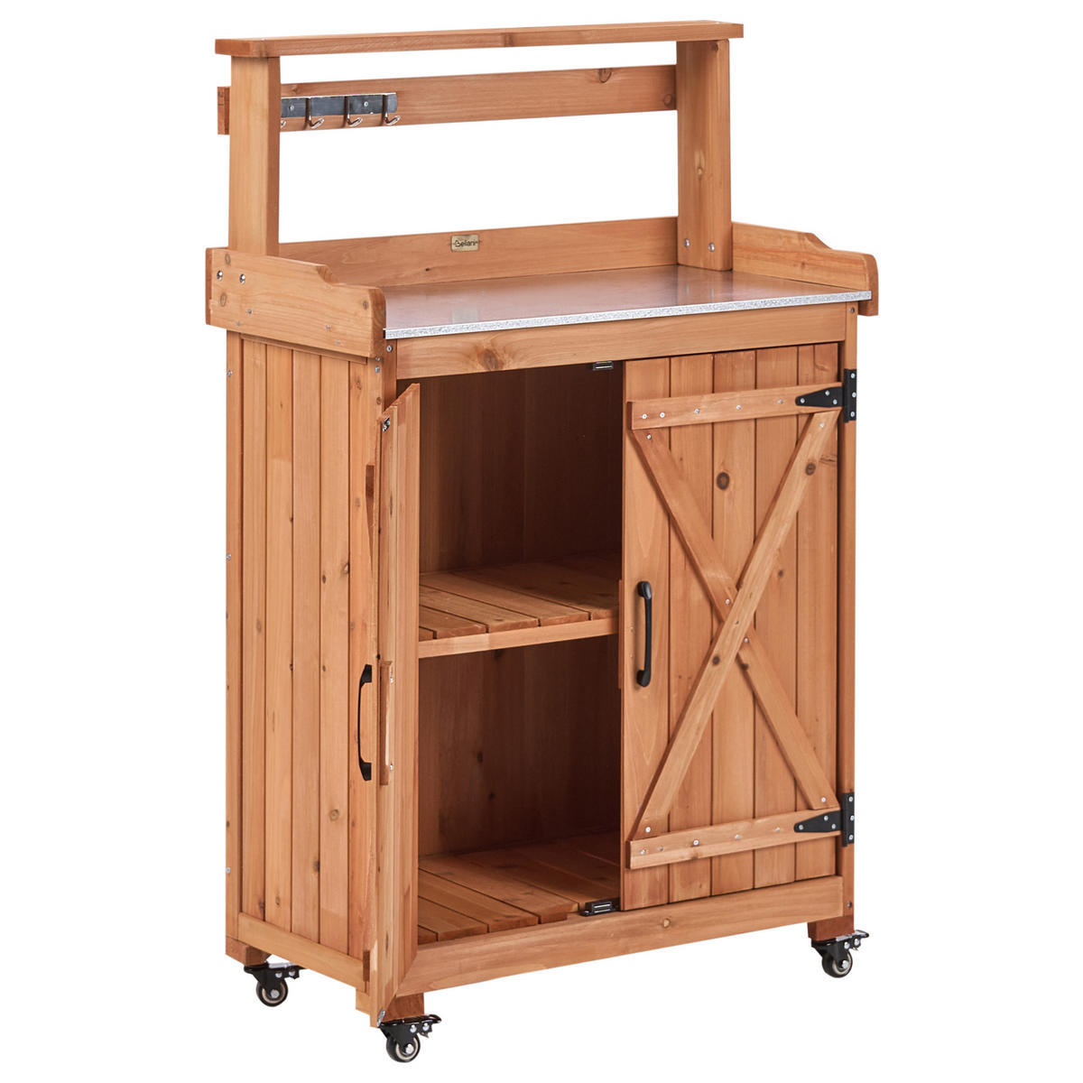 PFLANZTISCH 70/119 cm Tannenholz Braun Altolia - Braun, Holz - Beliani