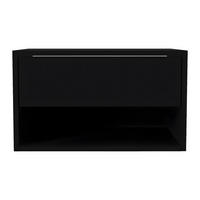 NACHTTISCH - 60 cm x 40 cm - Holz, Platte - Schwarz - RITAMI - Schwarz, Holz (60/35/40cm) - Vente-Unique