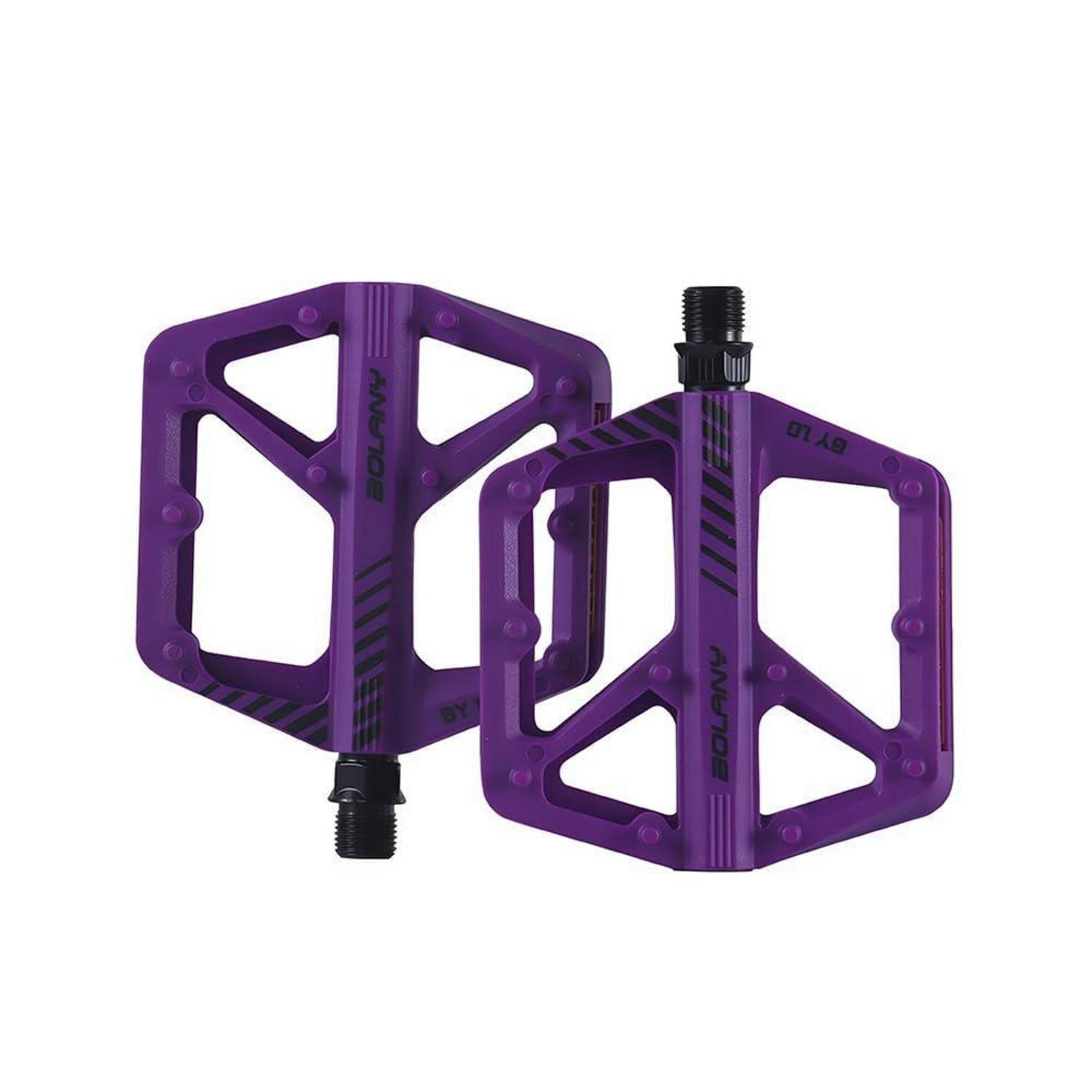 FAHRRADPEDALE HillMiles MTB Violett rutschfest 9/16 Zoll - Violett, Kunststoff (10.5/2.2/12.8cm)