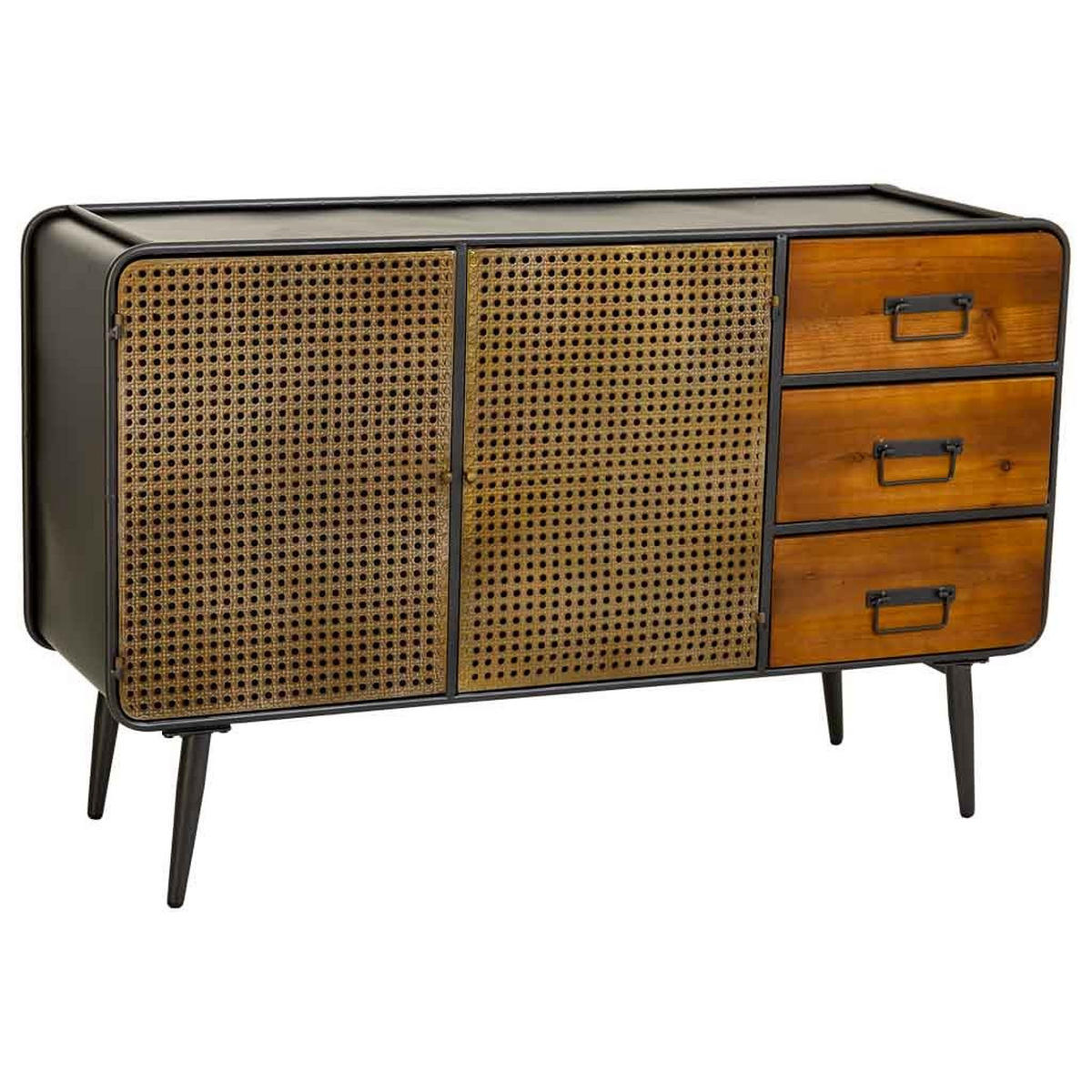 SIDEBOARD aus Metall, Braun, 120x40x75 - Braun, Metall (120/75/40cm) - Wanderlust