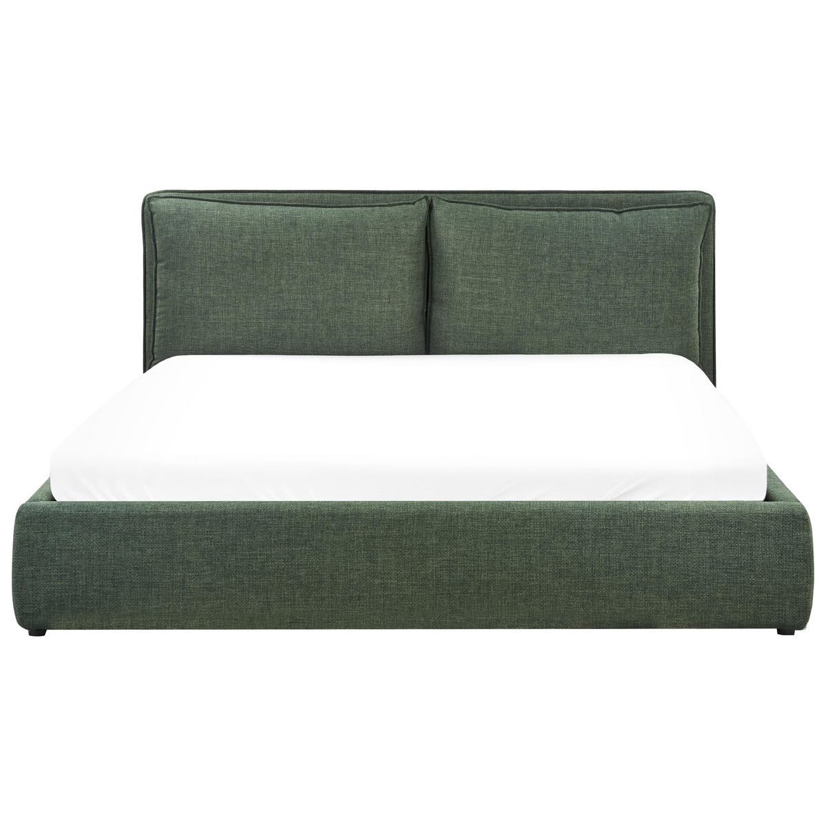 BETT mit Stauraum 180/200 cm Grün Bajonna - Grün, Textil (180/200cm) - Beliani
