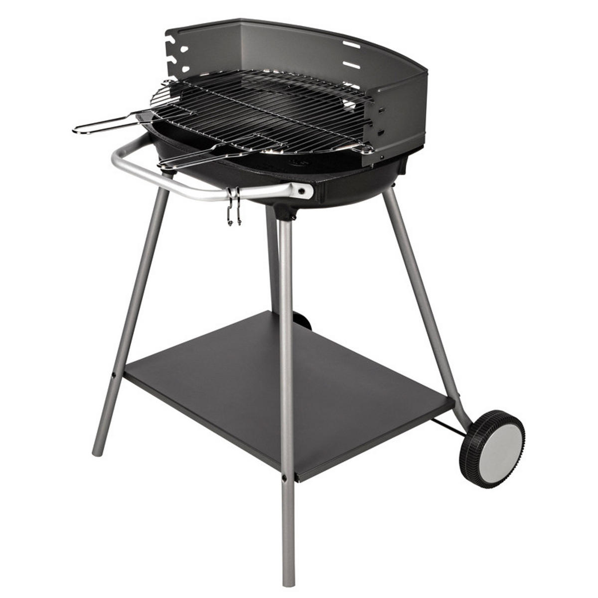 HOLZKOHLEGRILL - Schwarz, Metall (61.5/83.5/66cm) - Somagic