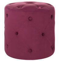 POUF Corolla 40/40/40 cm - Rot, Textil (40/40/40cm) - Beliani