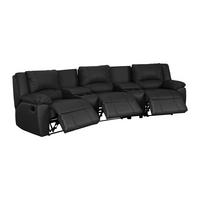 RELAXSOFA 3-Sitzer - Leder - Schwarz - AROMA - Schwarz, Leder (308/97/99cm) - Vente-Unique