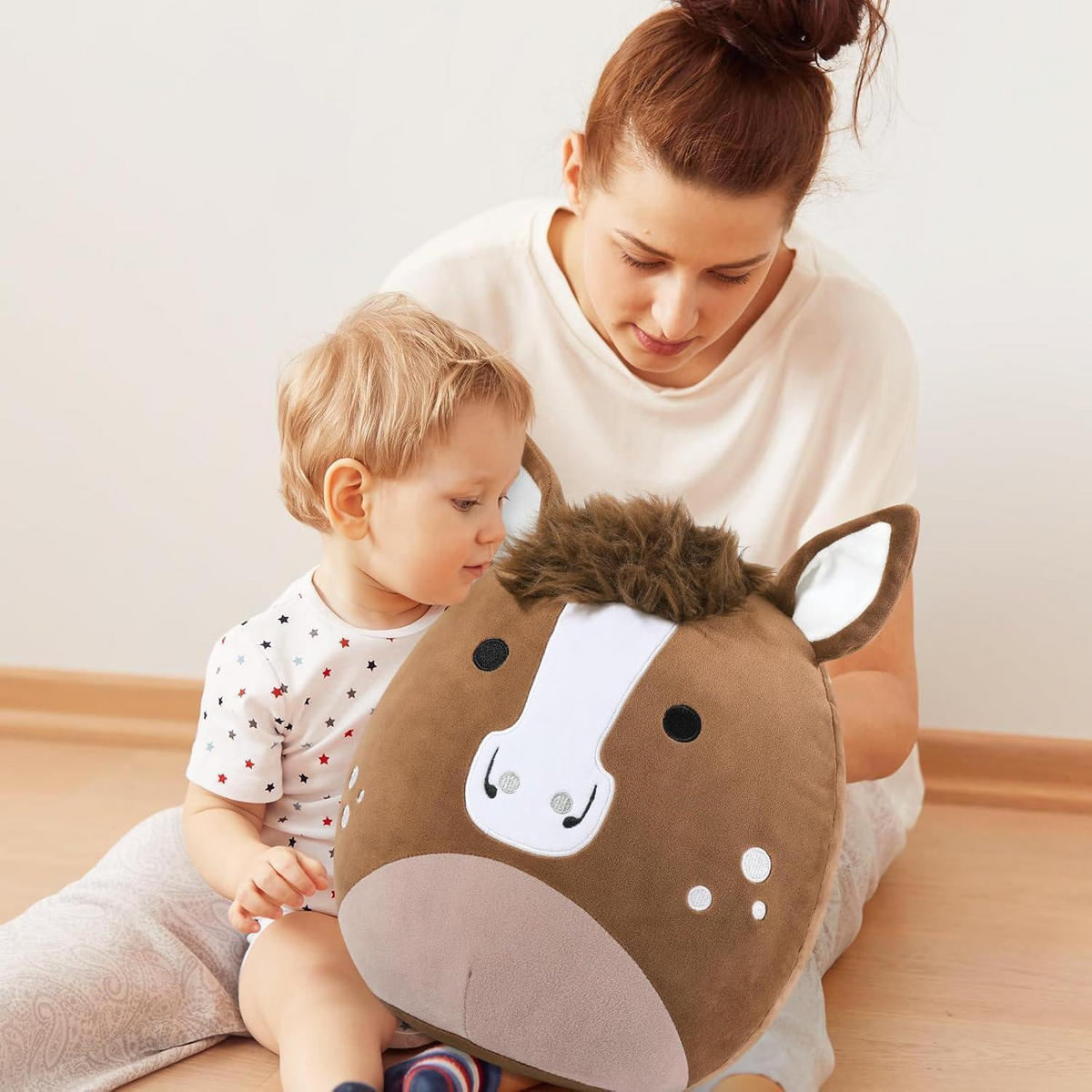 PLÜSCHTIER Pferd Braun 30cm - Braun, Textil (30/30cm)