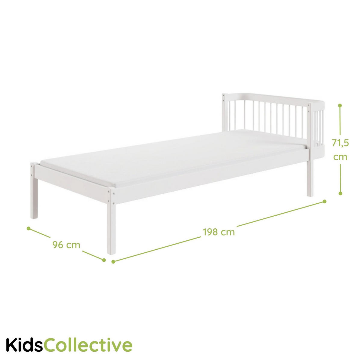 KINDERBETT 90x190 cm in Weiß - Weiß, Holz (90/190cm) - Kids Collective