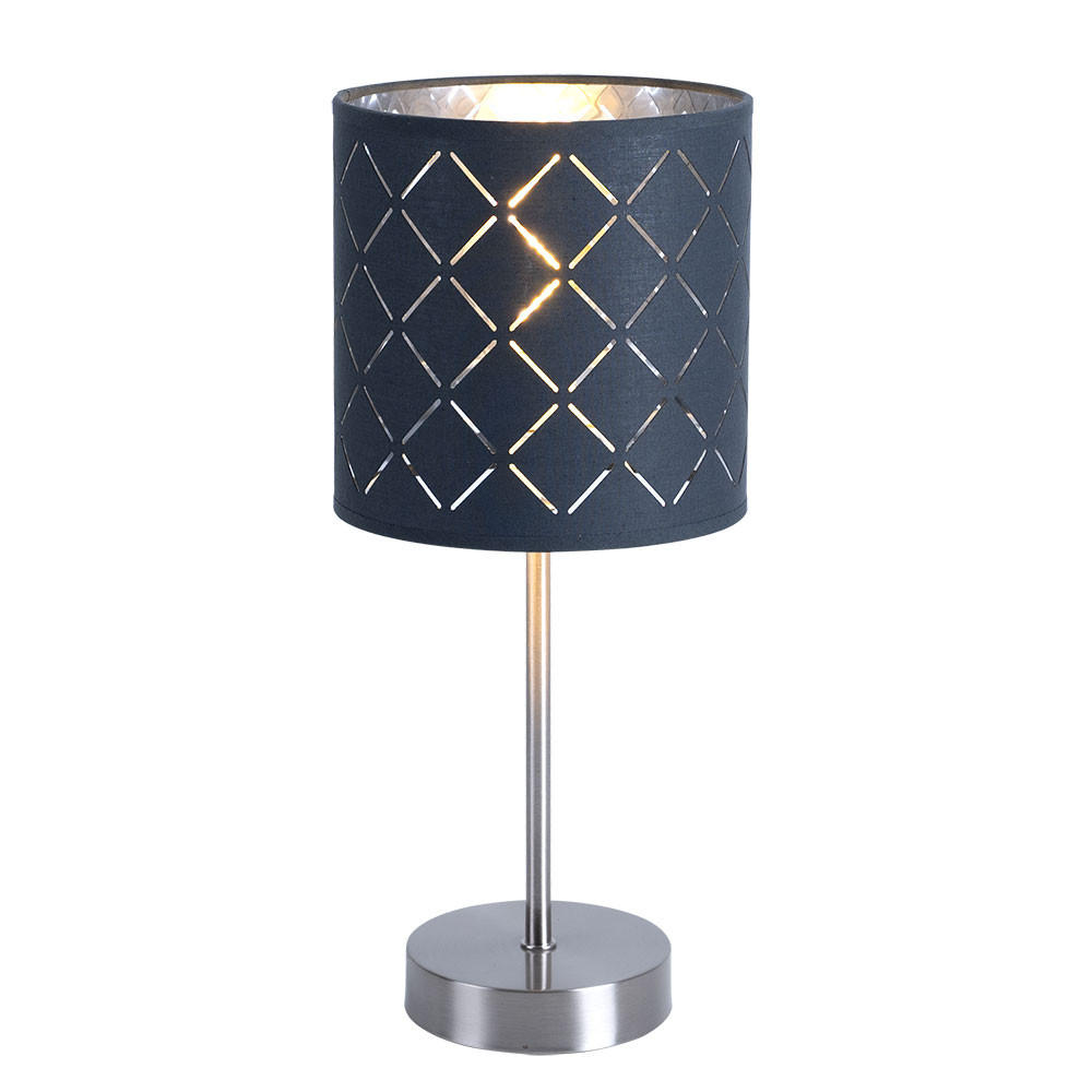 LED TISCHLEUCHTE Kidal grau silber - Grau, Metall (15/15/35cm) - Globo Lighting