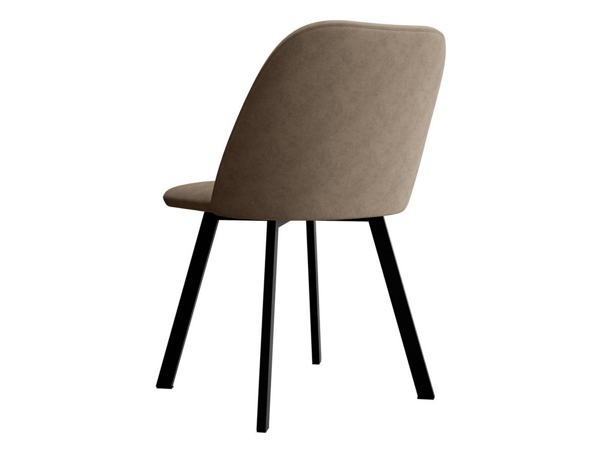 ESSZIMMERSTUHL K109 - Schwarz/Mokka, Holzwerkstoff/Textil (47/80/58cm) - MIRJAN24