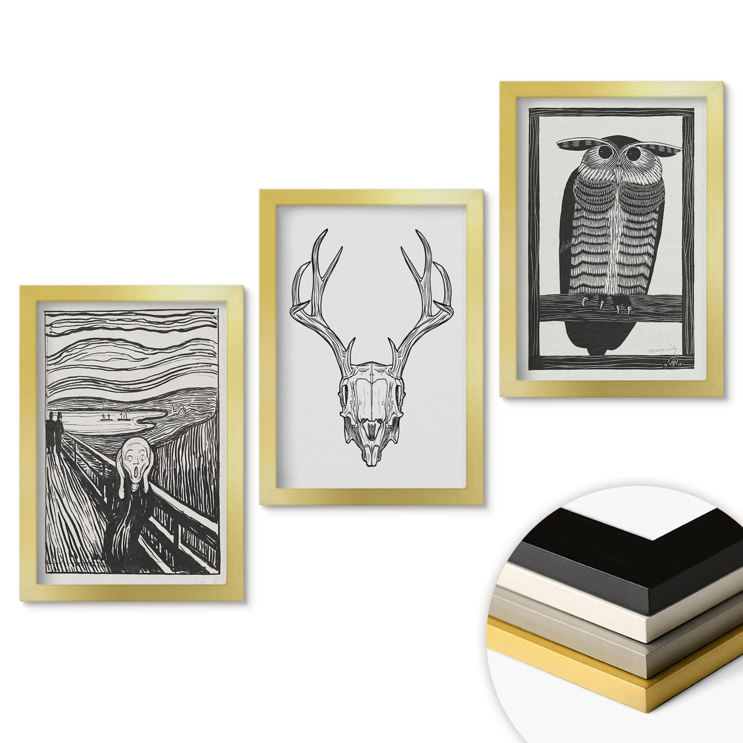 ArtPrintCave Wandbilder Gold 20x30 cm