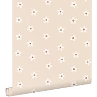 TAPETE Gänseblümchen 53 cm x 10.05 m - Beige, Papier (53/0.1cm) - ESTAhome