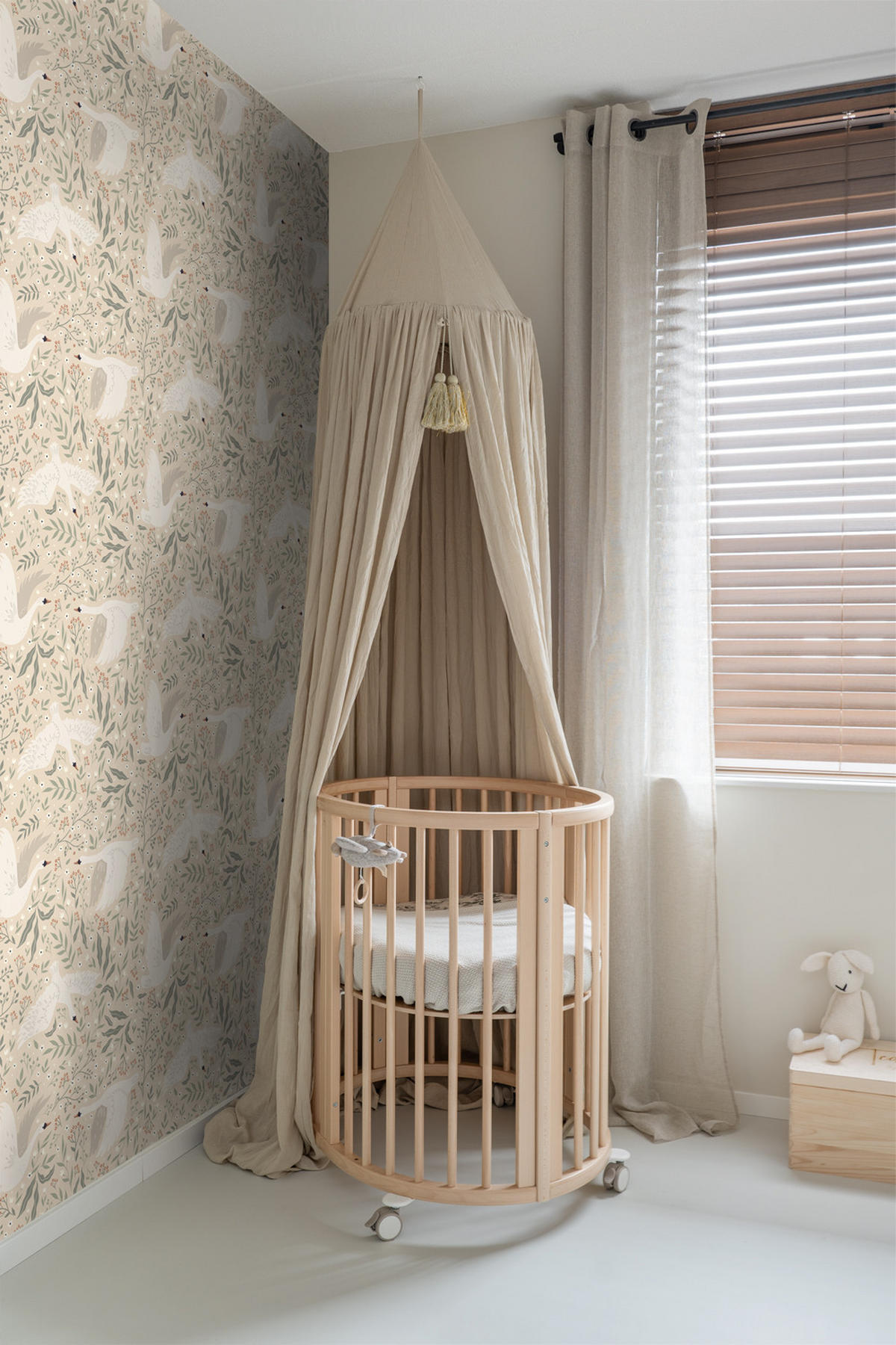 TAPETE Schwäne 53 cm x 10.05 m - Beige, Papier (53/0.1cm) - ESTAhome