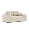 2-SITZER-SOFA Zanzibar Beige Plüschstoff - Beige/Schwarz, Holz/Holzwerkstoff (178/79/108cm) - Maison de Reve