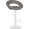 BARHOCKER Stoff grau - Weiß/Grau, Textil/Metall (52/77/47cm) - CLP