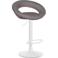 BARHOCKER Stoff grau - Weiß/Grau, Textil/Metall (52/77/47cm) - CLP