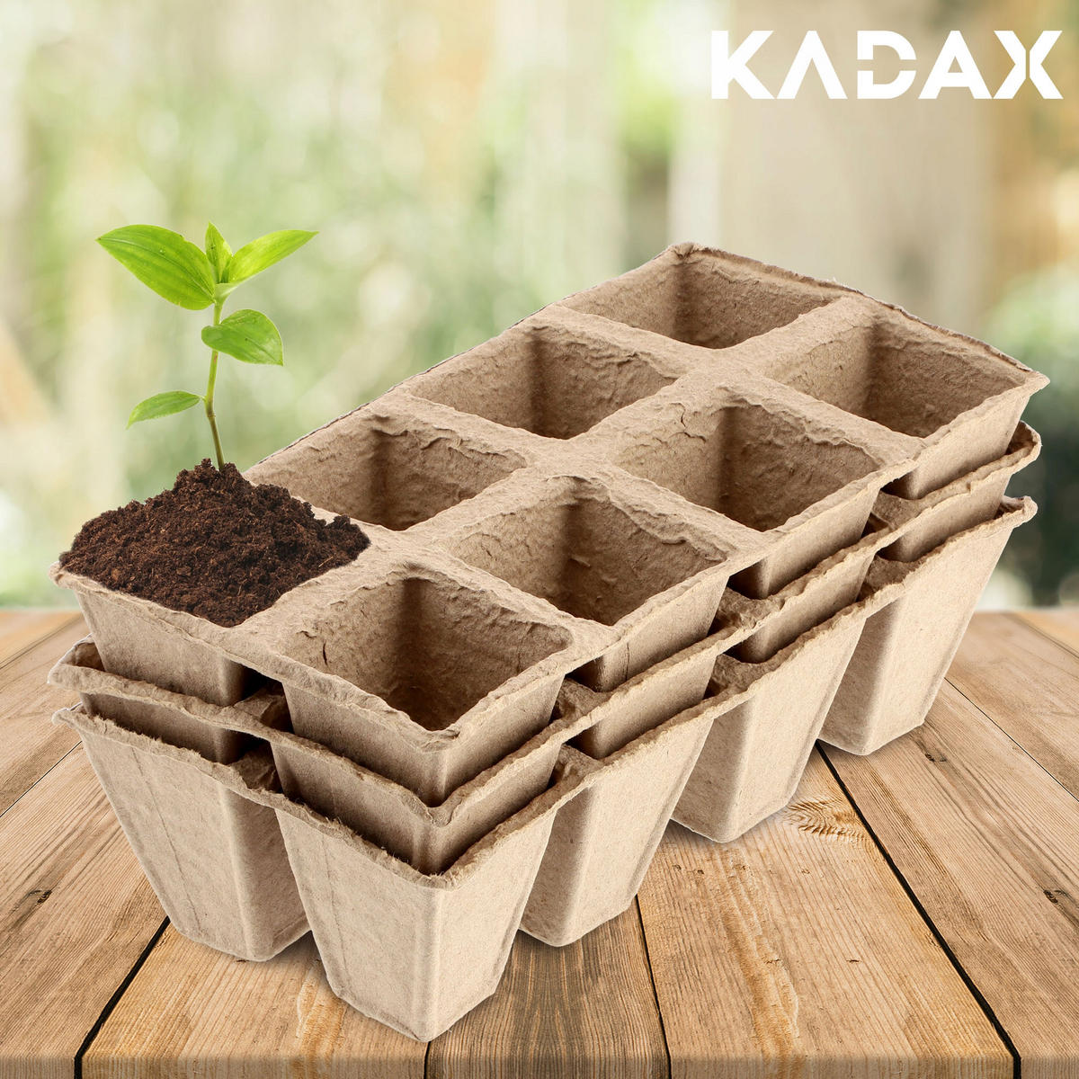 TORFTÖPFE 24 x 6 cm, 3 Stk. - Naturfarben, Naturmaterialien - KADAX