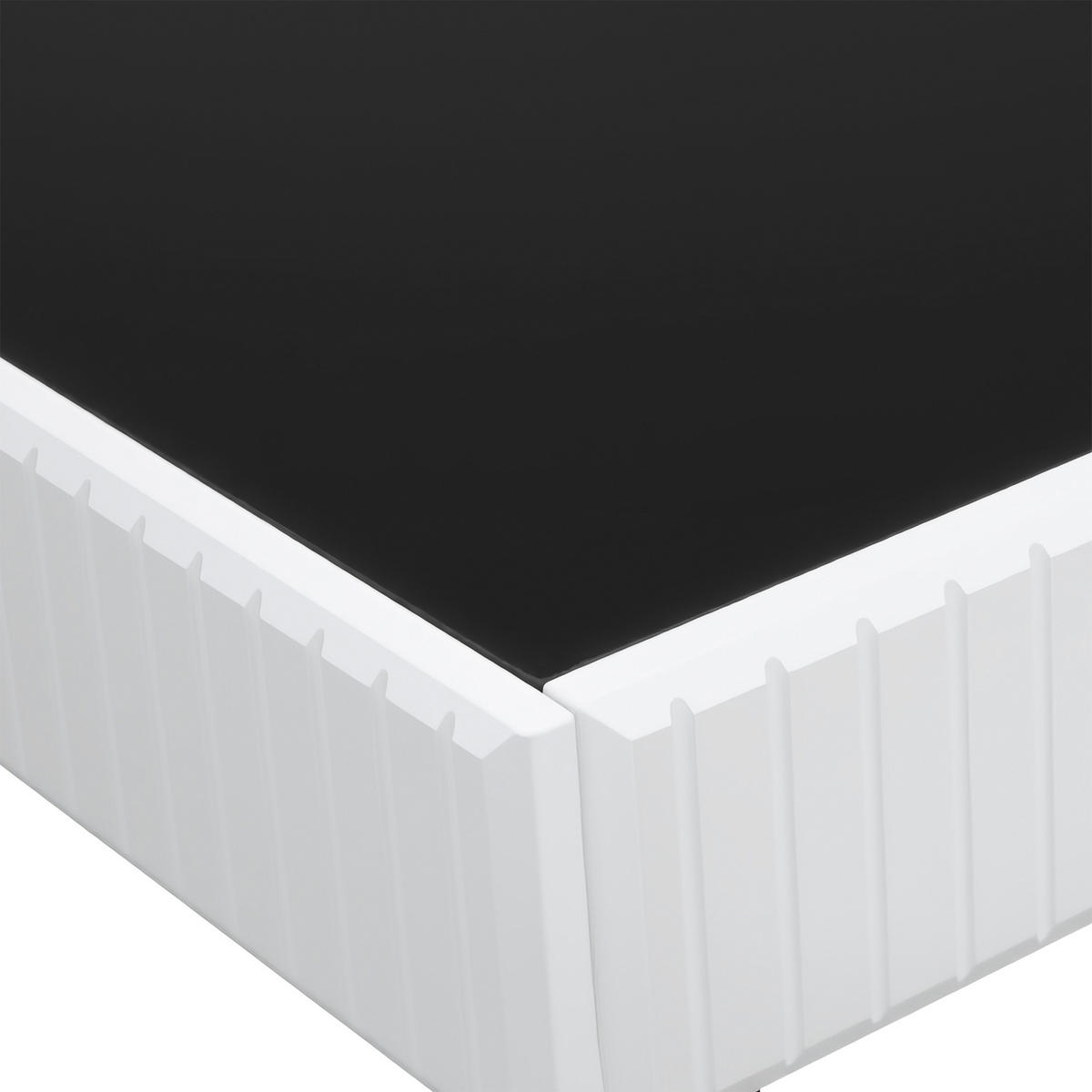 COUCHTISCH in Schwarz-Weiß mit moderner Tischplatte für stilvolle Einrichtung für Wohnzimmer, B110/T50.5/H41cm - Schwarz/Weiß, Holzwerkstoff/Metall (50.5/110/41cm) - STILVORA