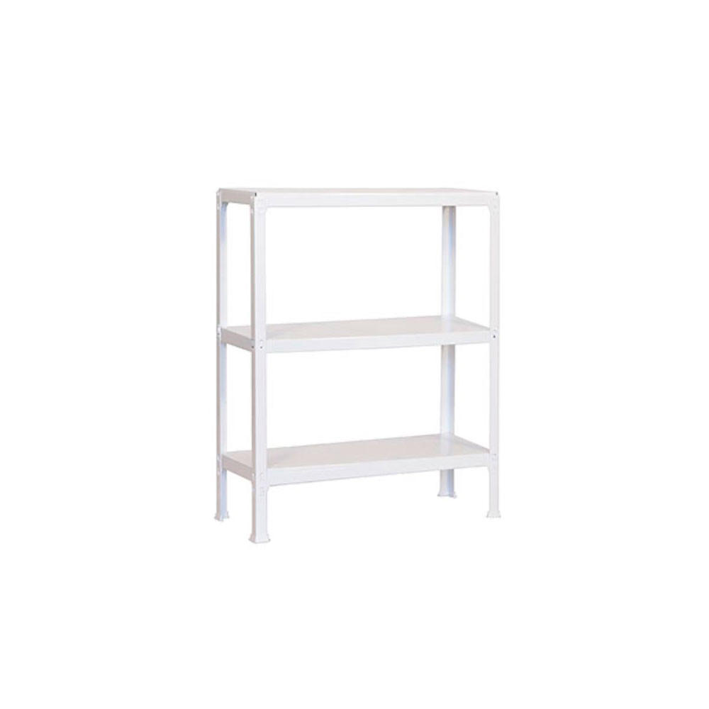 WOHNREGAL LIVING KOALA METAL mit 3 Fachböden | HxBxT 90x100x30cm | Fachlast 150kg | Weiß/Weiß - Weiß, Metall (100/90/30cm) - PROREGAL