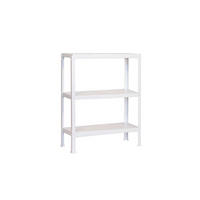 WOHNREGAL LIVING KOALA METAL mit 3 Fachböden | HxBxT 90x100x30cm | Fachlast 150kg | Weiß/Weiß - Weiß, Metall (100/90/30cm) - PROREGAL