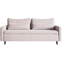 3-SITZER SOFA Umpro Chenille Hellbeige - Ecru/Schwarz, Textil/Metall (220/96/95cm) - Selsey