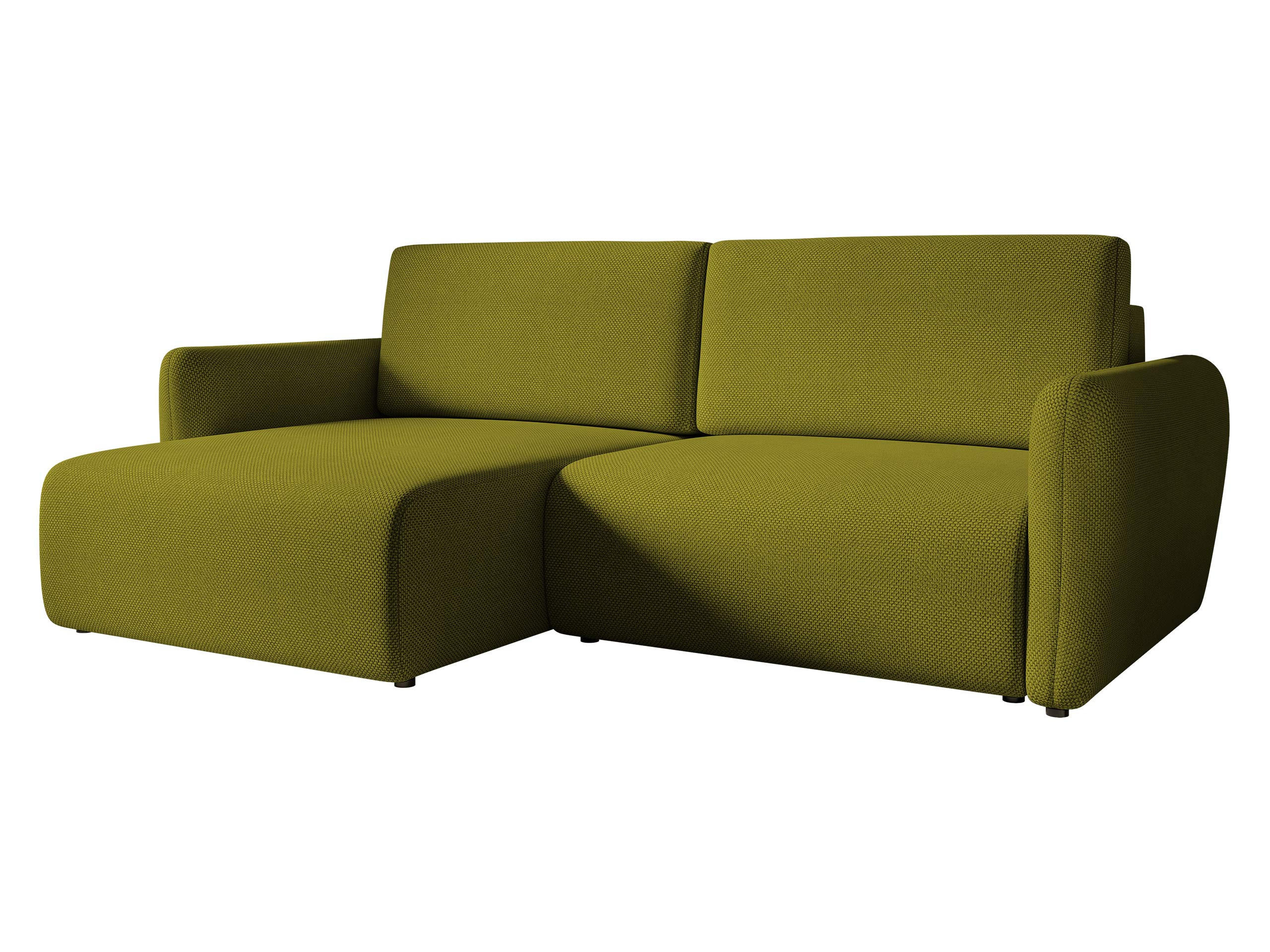 ECKSOFA Goya Slim - Schwarz/Grün, Holz/Kunststoff (234/140cm) - MIRJAN24