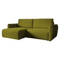 ECKSOFA Goya Slim - Schwarz/Grün, Holz/Kunststoff (234/140cm) - MIRJAN24