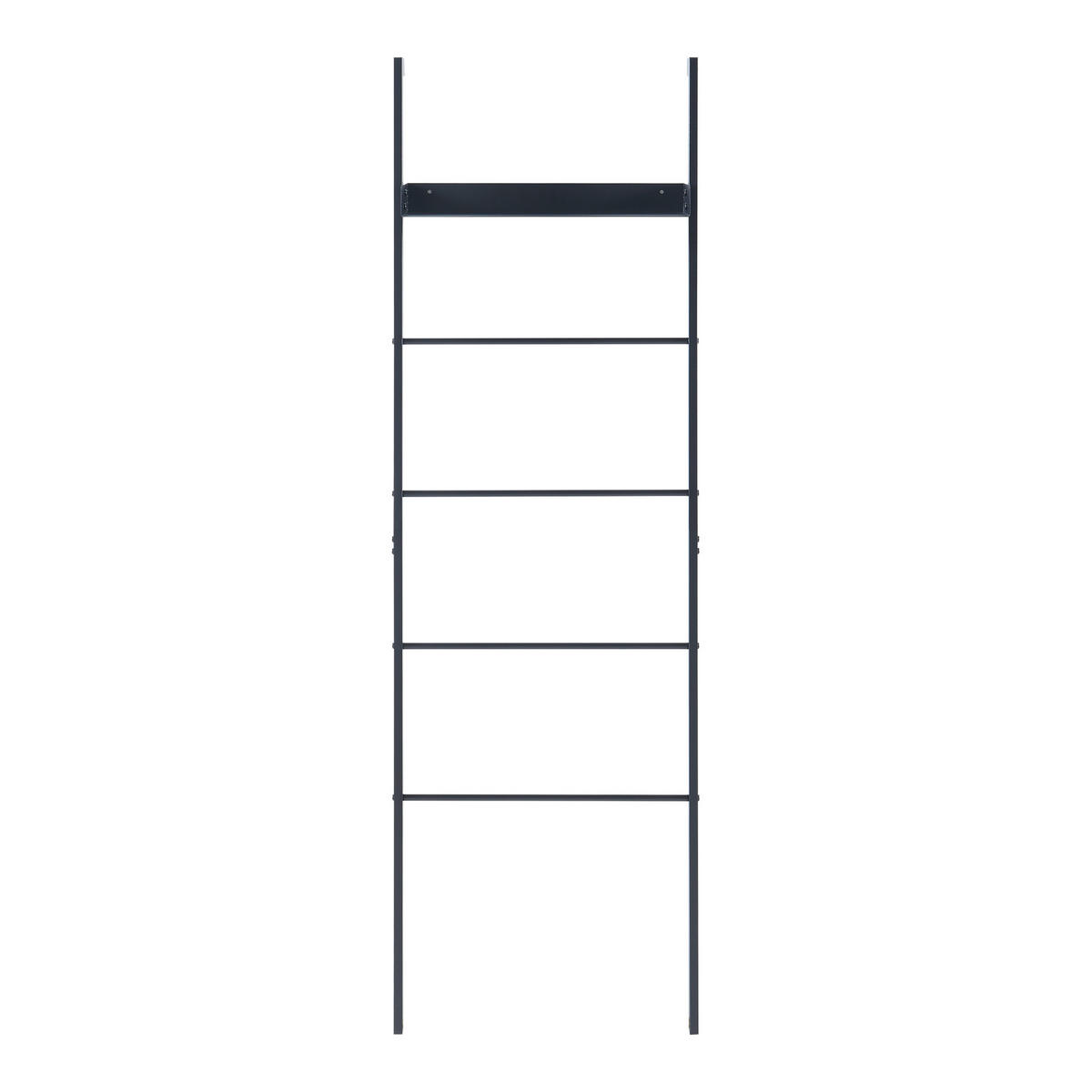 LEITERREGAL Øksnes - Schwarz, Metall (50/160/27.5cm) - [en.casa]