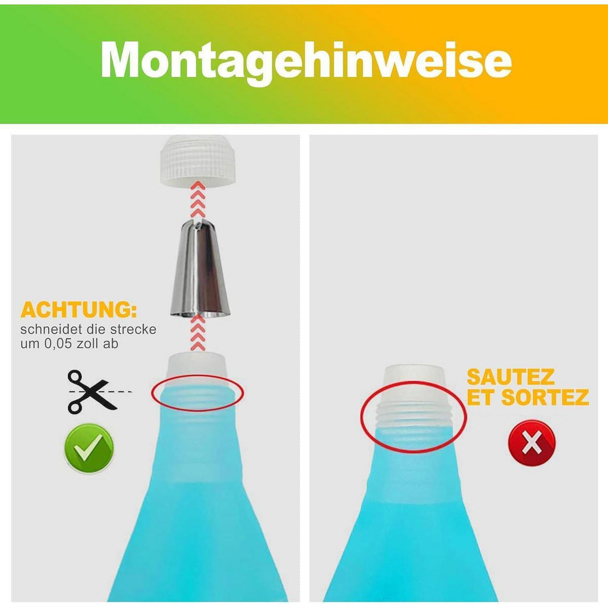 SPRITZBEUTEL Set 40-teilig Edelstahl Tüllen Tortendekoration - Multicolor, Kunststoff (31.5/16.8/35cm)