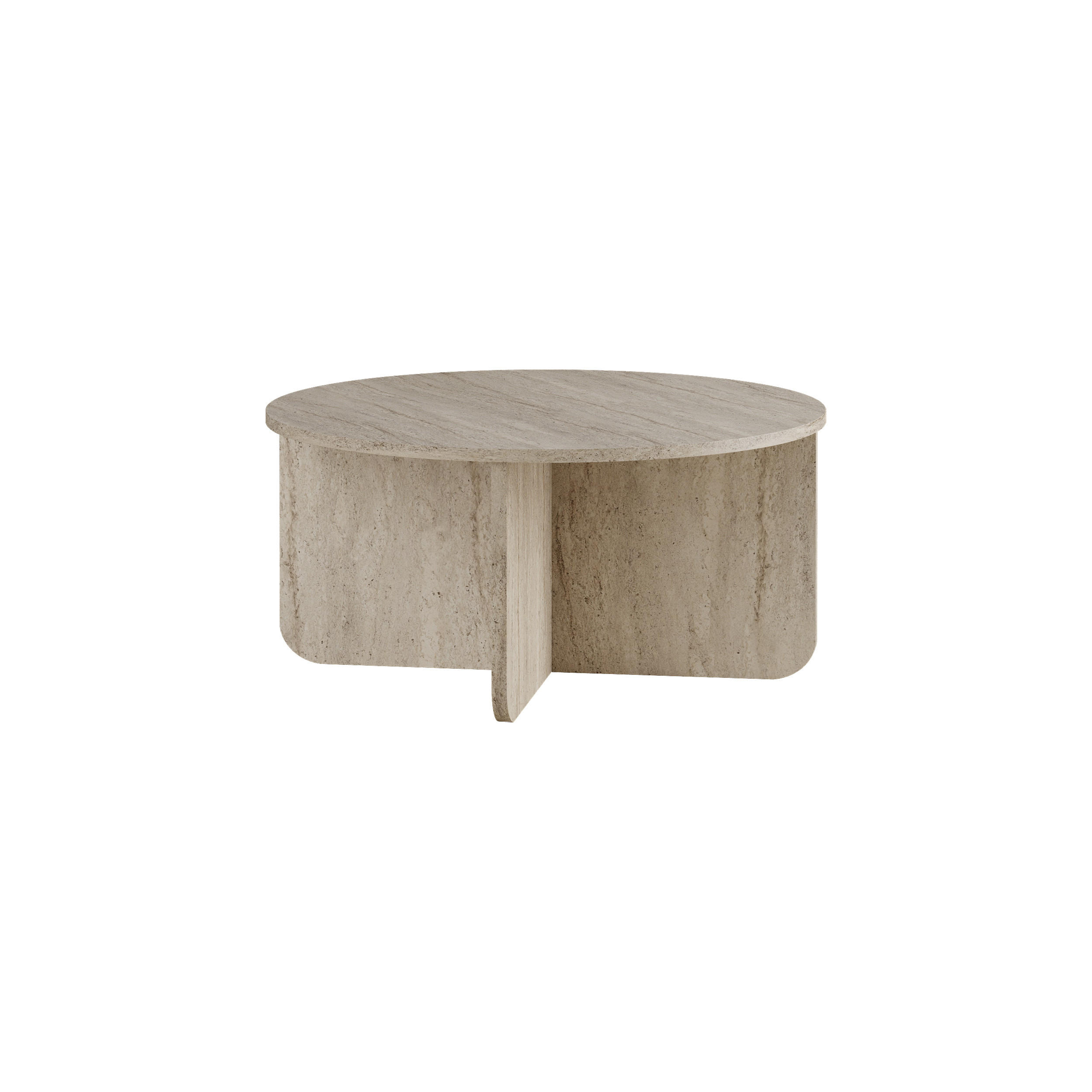 Decortie Couchtisch Beige 80x38x80 cm