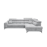 ECKSOFA mit elektrischer Wallaway-Funktion und vielseitigen Anpassungsmöglichkeiten - Hellgrau, Textil (198/282cm) - ed exciting design