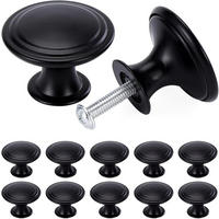 SCHRANKKNOPF Schwarz 24er-Set 30 mm - Schwarz, Metall (0.3/2.1/0.3cm)