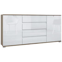 SIDEBOARD Sylt Weiß Hochglanz - Weiß Hochglanz, Holzwerkstoff (166.5/75.5/35cm) - Vladon