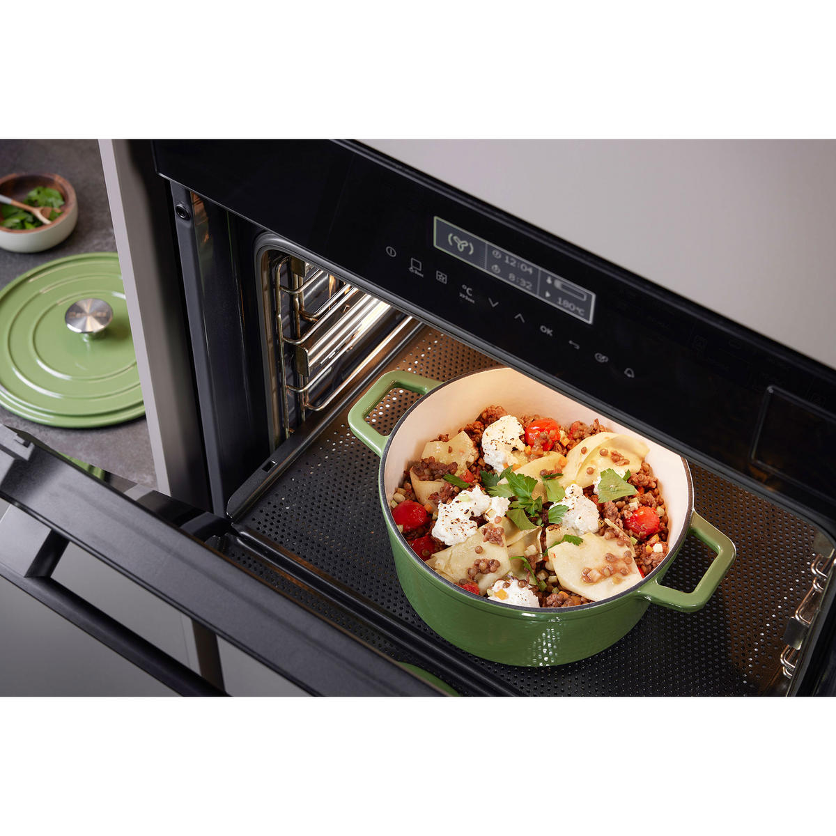 BRÄTER b.iron Bräter, Gusseisen, Grün, Ø 24 cm - Grün, Metall (29.1/27.5/14cm) - Berndes