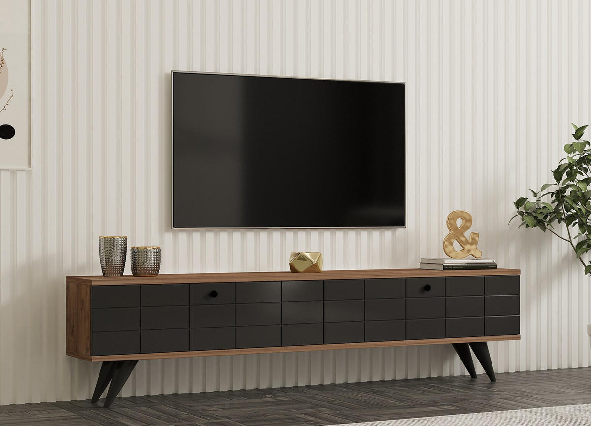 TV-MÖBEL Alberi Anthrazit - Anthrazit, Holz (160/35/25cm) - Habitat Garten