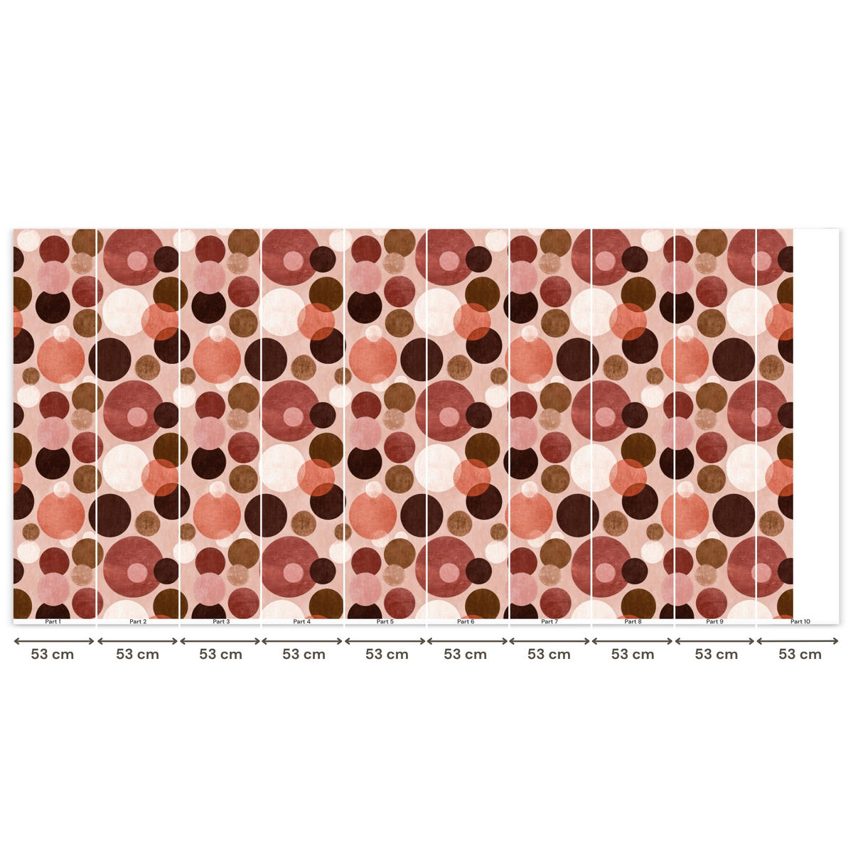 TAPETE - Kreise - Modern - Farbenfroh - 500x260 cm - Multicolor, Papier (500/260cm) - OnlyWow