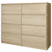 KOMMODE Look 100 cm mit acht Schubladen, eiche Sonoma - Sonoma Eiche, Holzwerkstoff (100/93/33cm) - Beautysofa