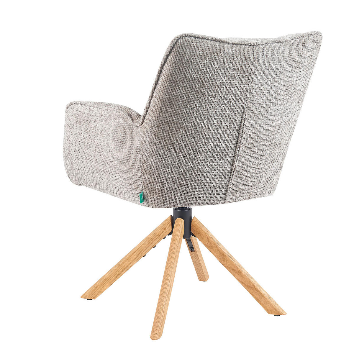 DREHSTUHL Mika-Ida - Honigeiche/Hellgrau, Eichenholz/Holz (59/84/66cm) - DUBI Möbel