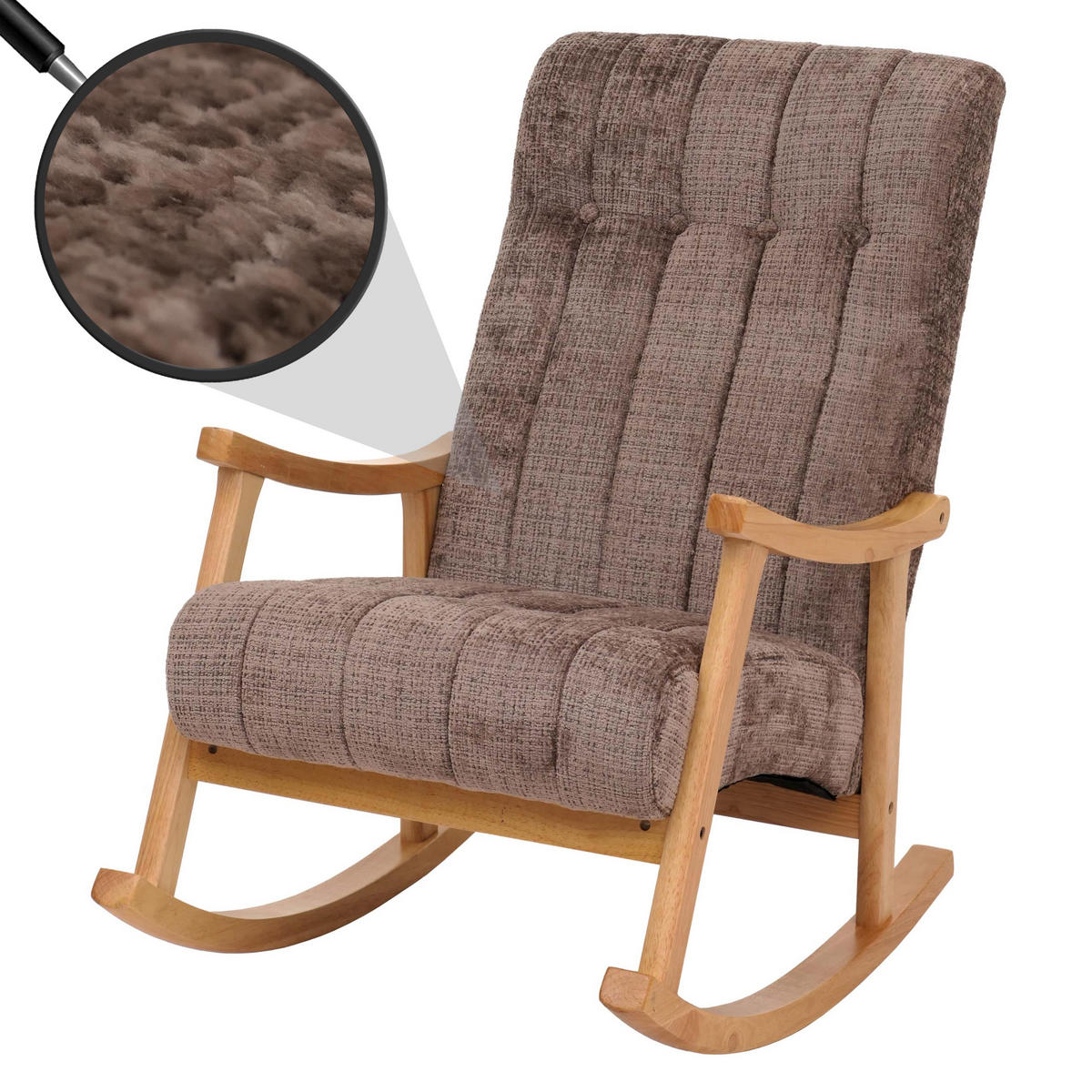 SCHAUKELSTUHL Braun - Braun, Textil (64/97/85cm) - MCW