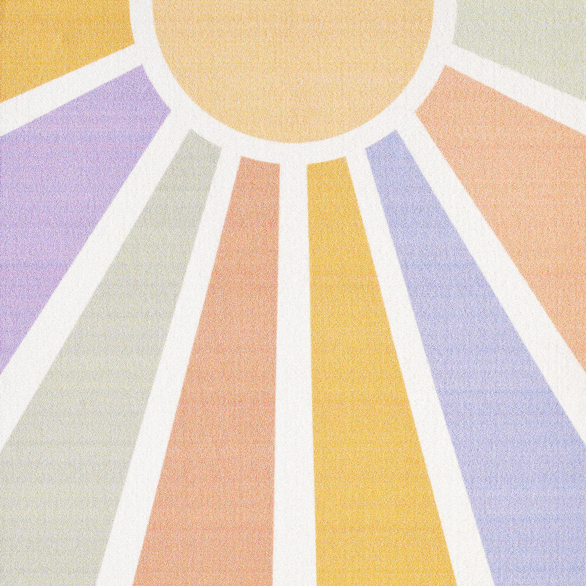 TEPPICH Kinder Flachgewebe Sonnenstrahlen-Motiv Polyamid rutschfest Kinderzimmer Multi Läufer 80x120 - Multicolor, Textil (80/120cm) - KADIMA DESIGN