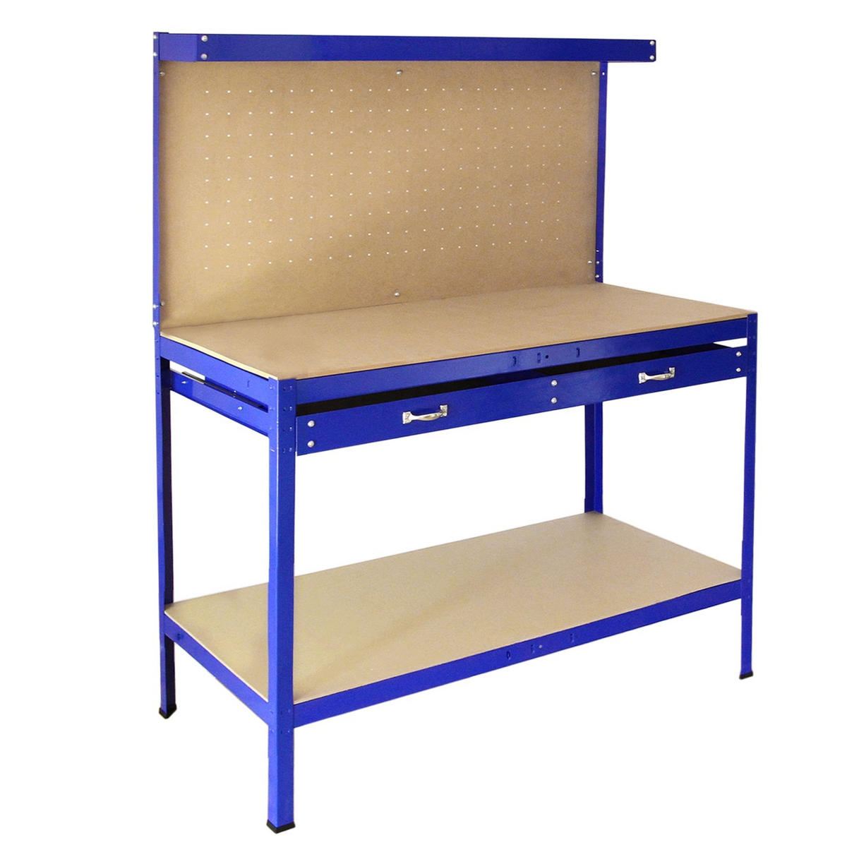 WERKBANK mit Stecktafel und Schublade Blau - Blau, Metall (44/81.5/78cm) - Monster Racking
