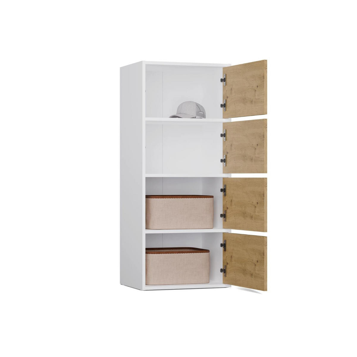 HIGHBOARD Kate - Weiß, Holzwerkstoff (50/119/40cm) - kommodly