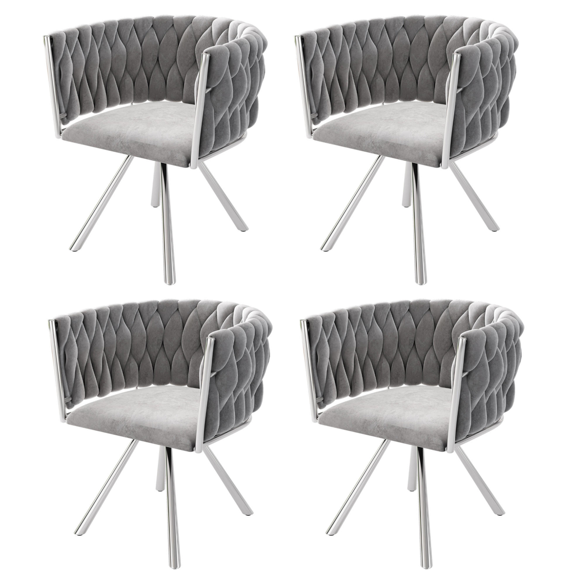 Mivray Esszimmerstuhl Grau 59x72x54 cm