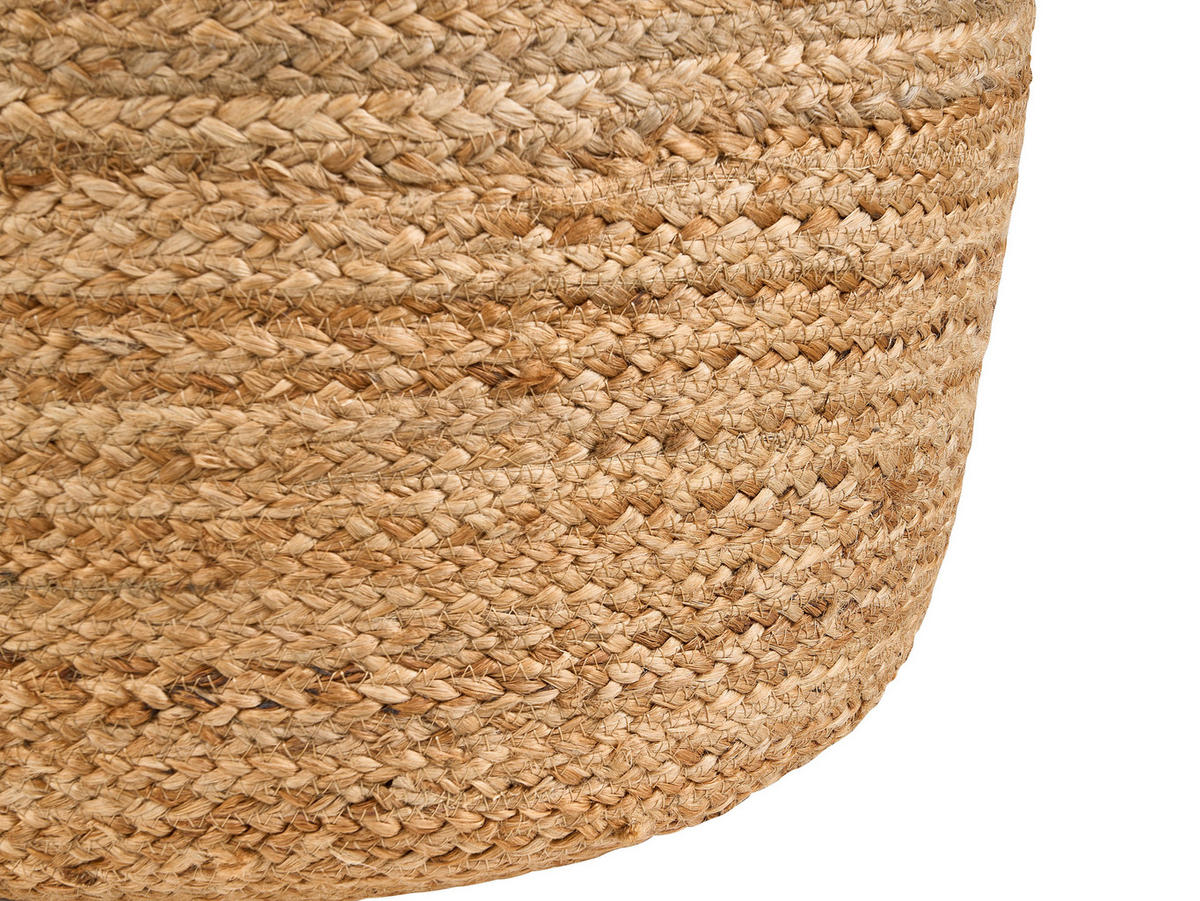 POUF Dalama 46/46/48 cm - Beige, Naturmaterialen (46/48/46cm) - Beliani