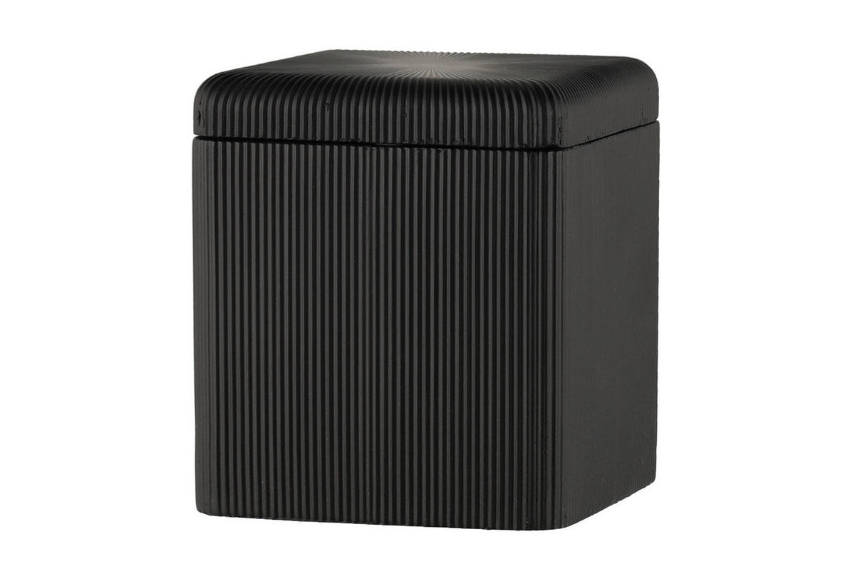 BADACCESSOIRES-BEHÄLTER Garbo 9/9/10,5 cm - Schwarz, Kunststoff (9/10.5/9cm)