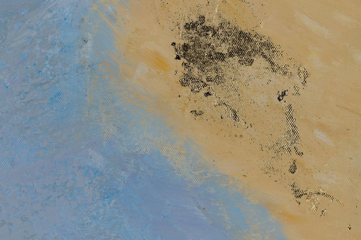ACRYLBILD HANDGEMALT 75/100 cm - Blau, Holz/Textil (1.8/100cm) - KUNSTLOFT