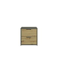 NACHTTISCH Graphit, Eiche Artisan 44/46/35 - Eiche Artisan, Holzwerkstoff (44/46/35cm) - RAUMHIRSCH FURNITURE